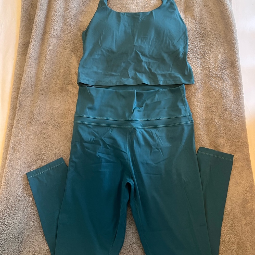 CRZ YOGA Teal Legging & Top Set